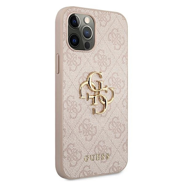 Guess GUHCP12M4GMGPI iPhone 12/12 Pro 6,1" rosa/rosa hardcase 4G Big Metal Logo