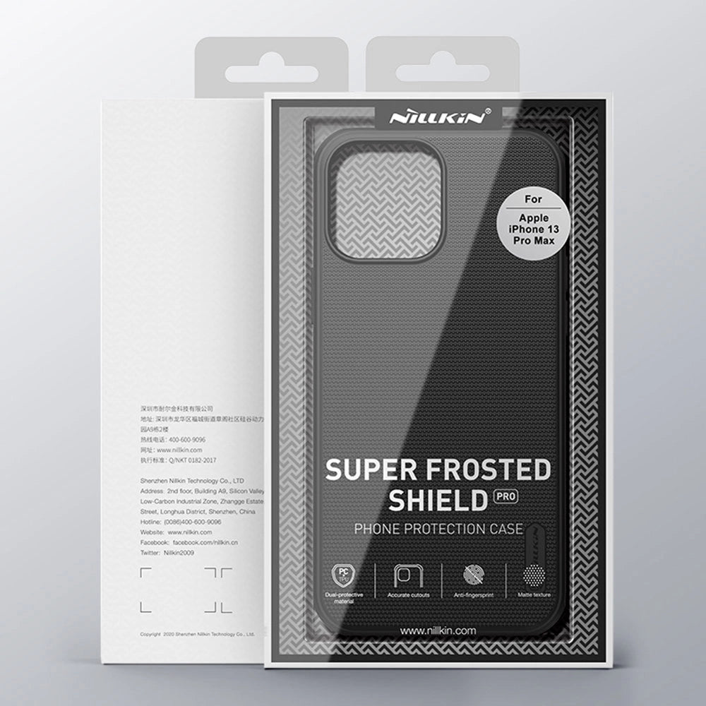 Nillkin Super Frosted Shield Pro holdbar kuffert, cover til iPhone 13 Pro Max, blå