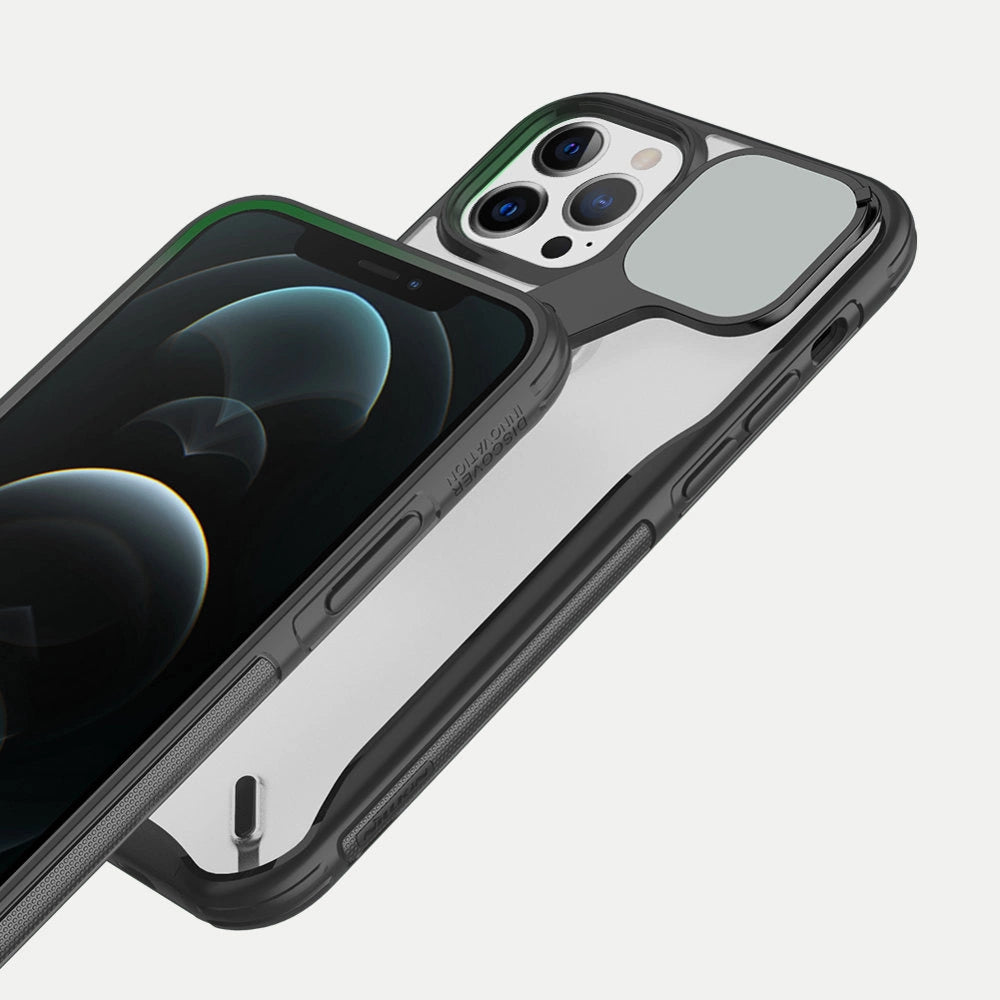 Nillkin Cyclops Case holdbar kuffert med kameraomslag og sammenklappelig stand til iPhone 13 Pro Max sort