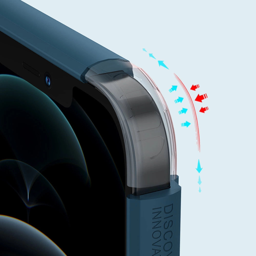 Nillkin Super Frosted Shield forstærket æske, cover til iPhone 13 Pro, blå