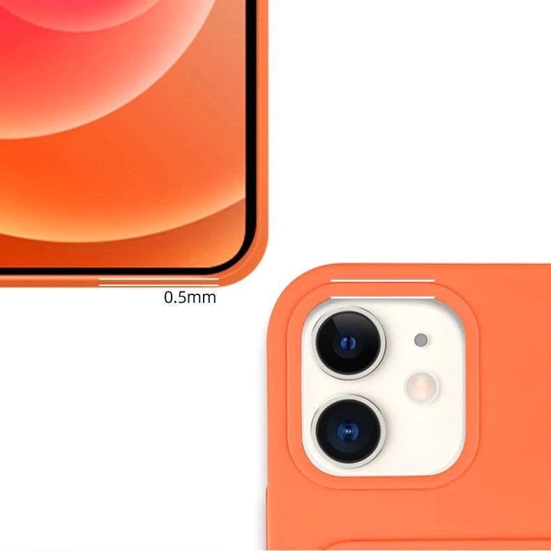 Kortkasse Silikon tegnebog med kortplads Dokumenter til iPhone 11 Pro Orange