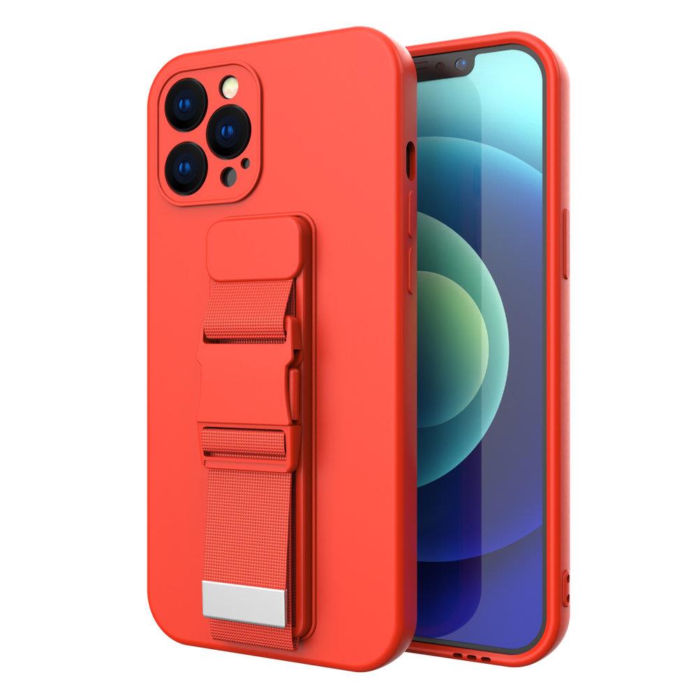 Rope case gel case med kæde lanyard taske lanyard iPhone 8 Plus / iPhone 7 Plus rød