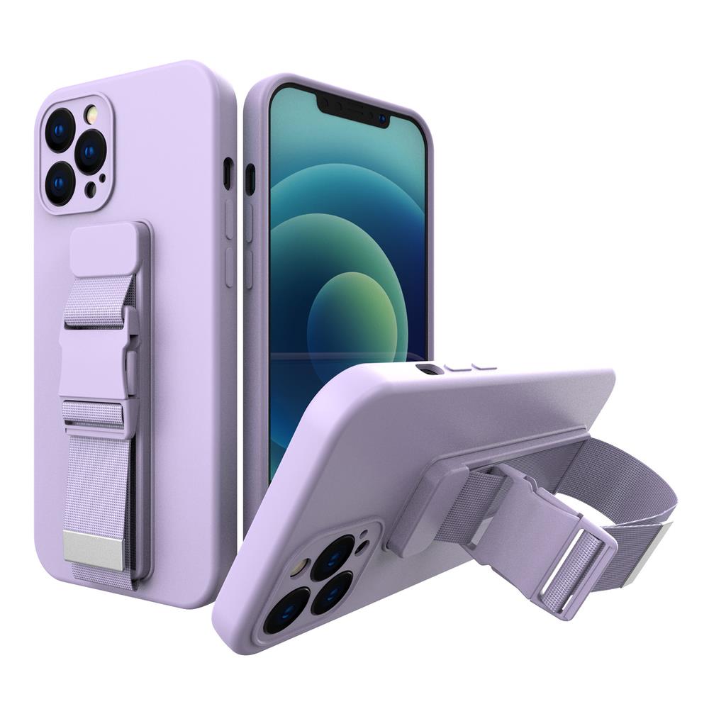 Rope case Gel case med en kæde lanyard taske lanyard iPhone 11 Pro lilla