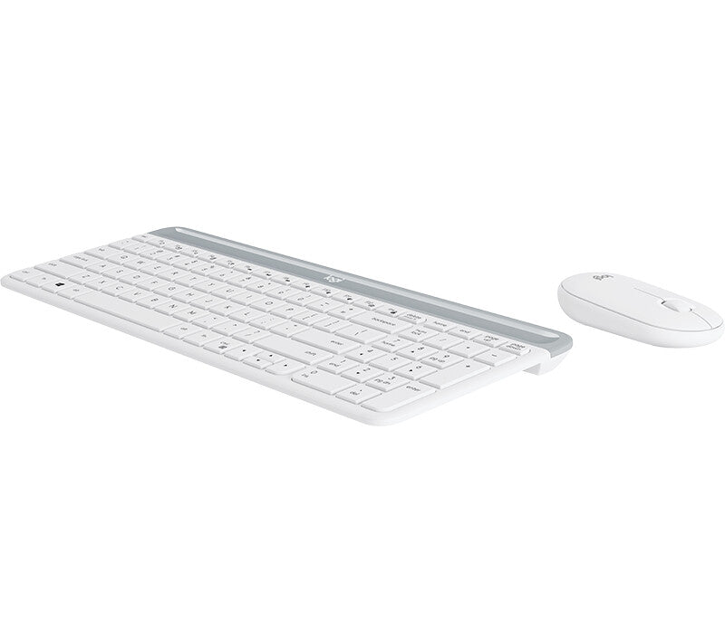 Logitech Slim MK470 tastatur Mus inkluderet Universel RF trådløst QWERTY US International Hvid