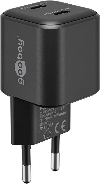 Goobay 2-ports USB GaN Oplader 35W PD Sort