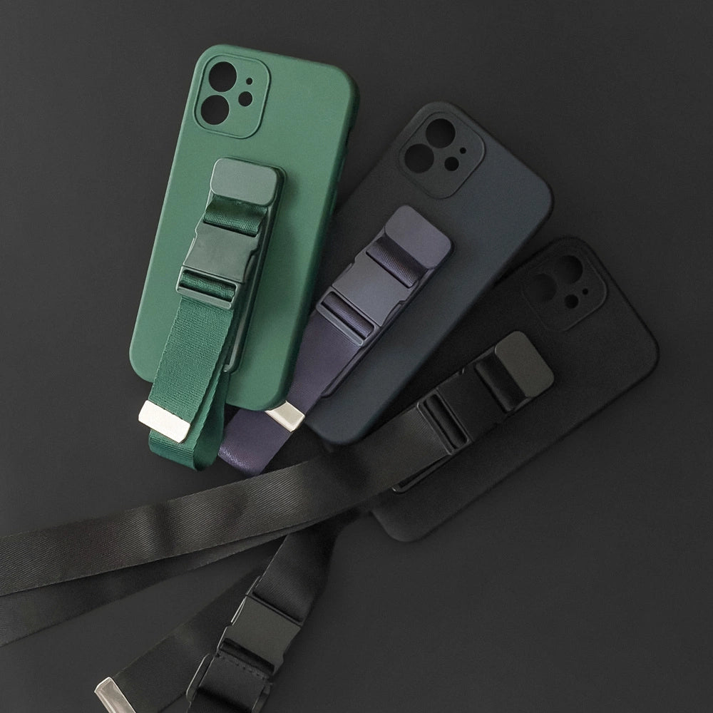 Rope case gel case med en kæde lanyard taske lanyard iPhone 13 Pro sort