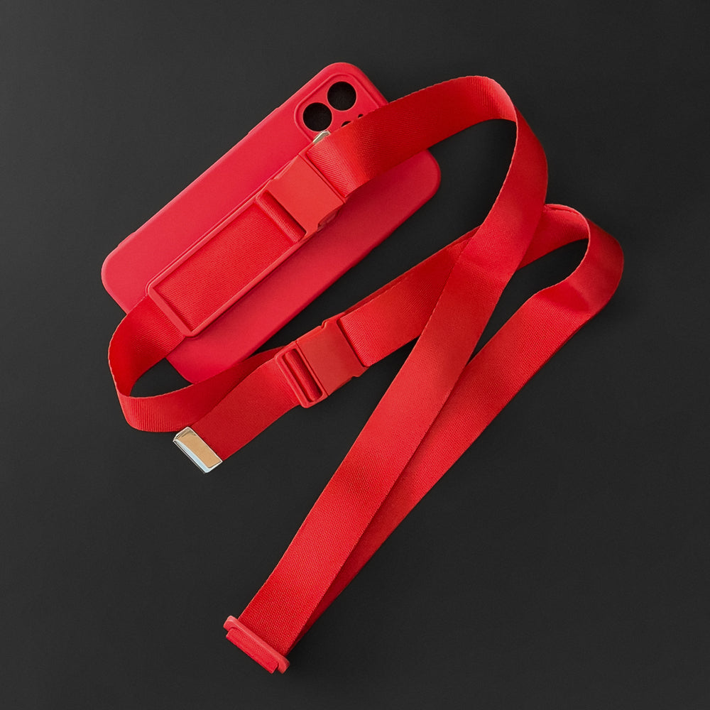 Rope case gel case med en lanyard kæde håndtaske lanyard iPhone 13 Pro Max sort