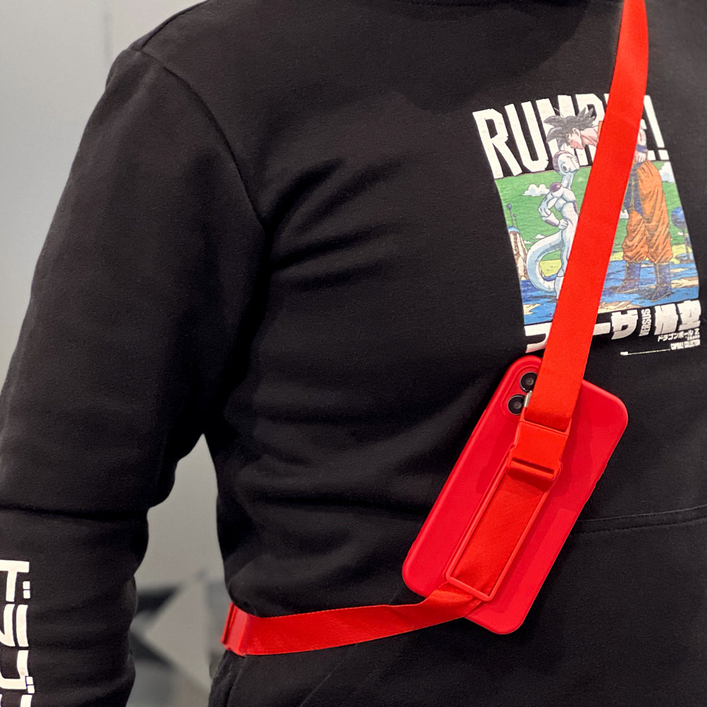 Rope case gel case med kæde lanyard taske lanyard iPhone 13 Pro Max lyserød