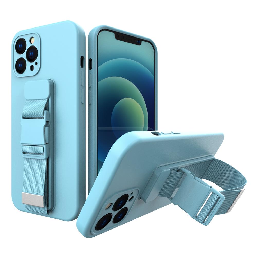 Rope case gel case med en lanyard kæde taske lanyard Samsung Galaxy A32 5G blå