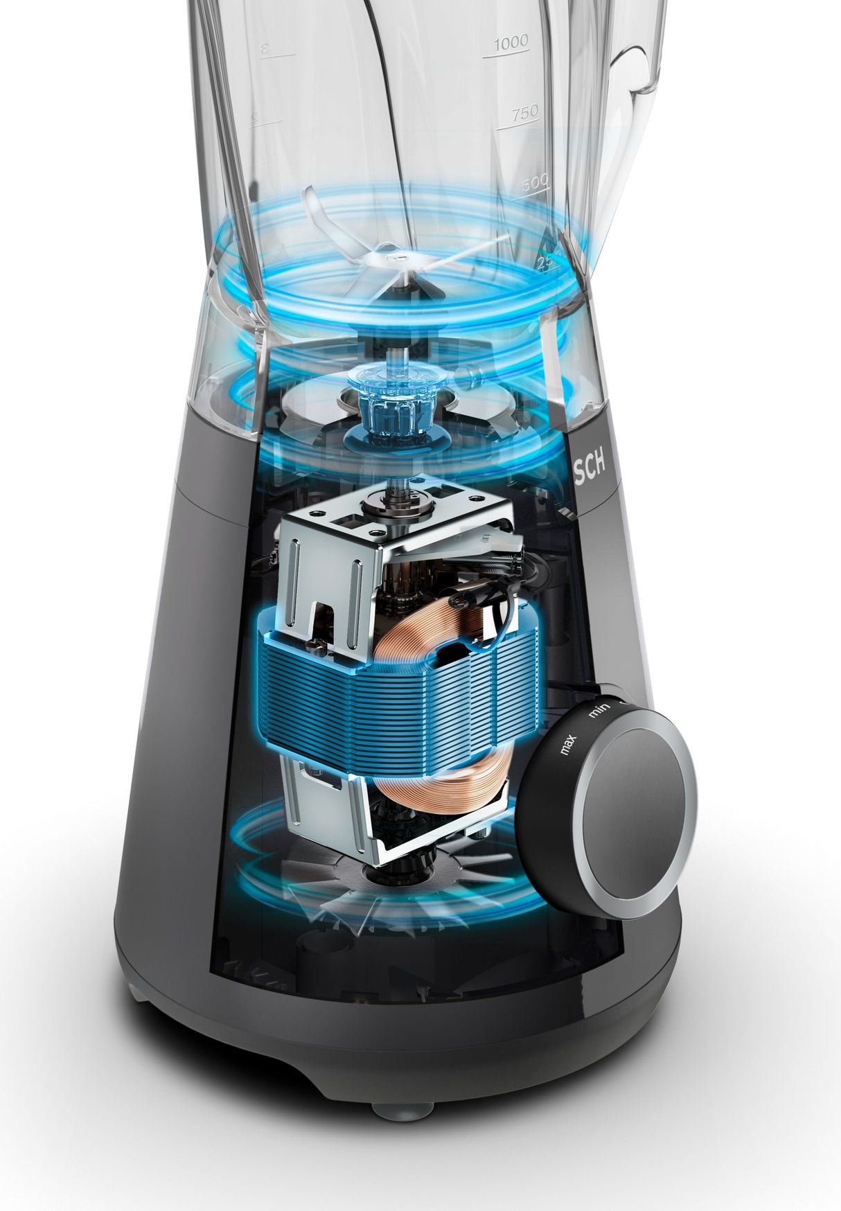 Bosch Serie | 4 VitaPower MMB6141B Blender 1.2kW Sort