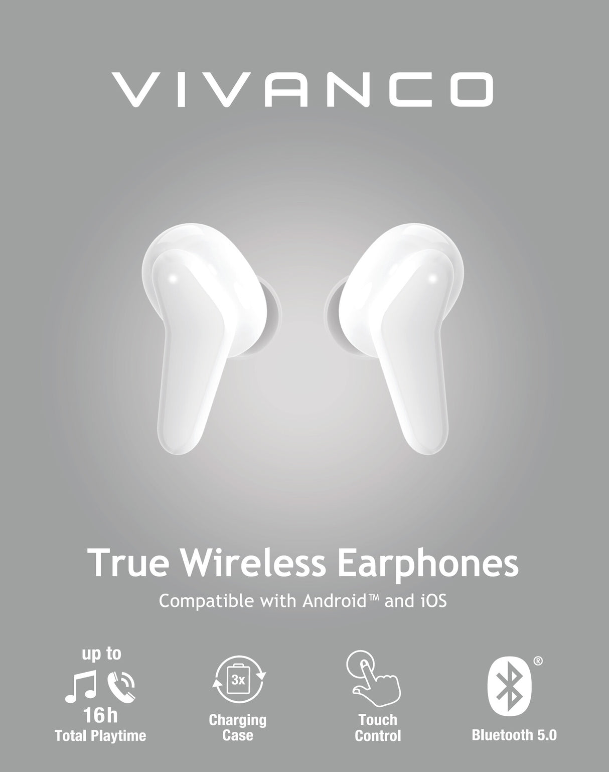 Vivanco Fresh Pair Headset Trådløs I ørerne Opkald/musik Bluetooth Hvid