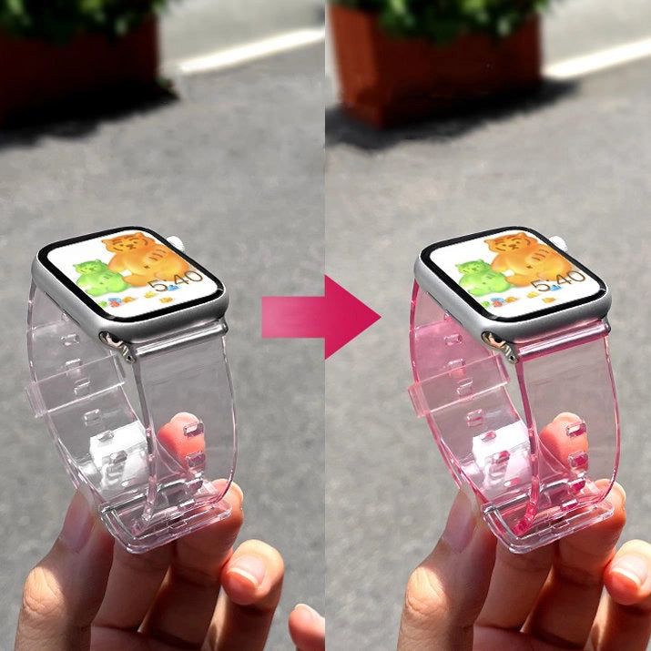 Silicone Strap Armbånd Armbånd Strap Light til Apple Watch 42 / 44 mm - Rød