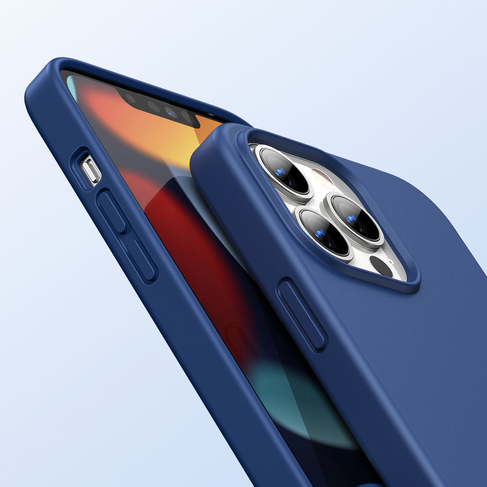 Ugreen beskyttende silikone Case gummi fleksible silikone cover til iPhone 13 Pro Max blå