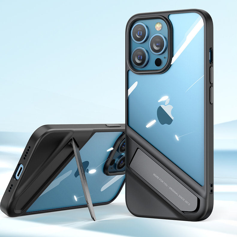 Ugreen Fusion Kickstand Case iPhone 13 Pro Hard Cover med Gel Frame og Stand sort (90153)