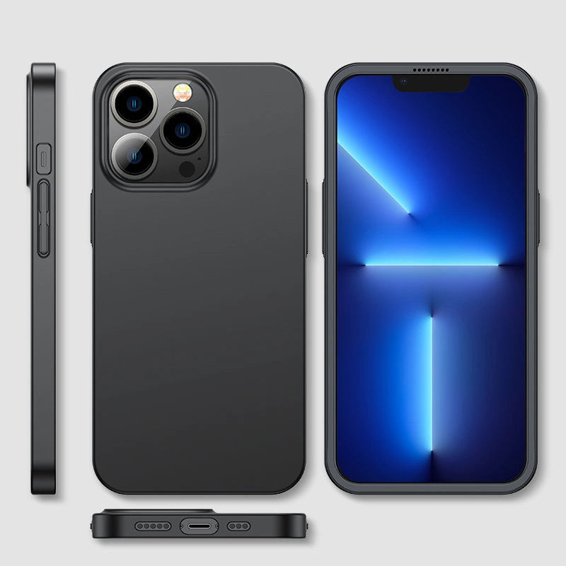 Joyroom 360 Full Case forside og bagside til iPhone 13 Pro + skærmbeskytter af hærdet glas sort (JR-BP935 sort)