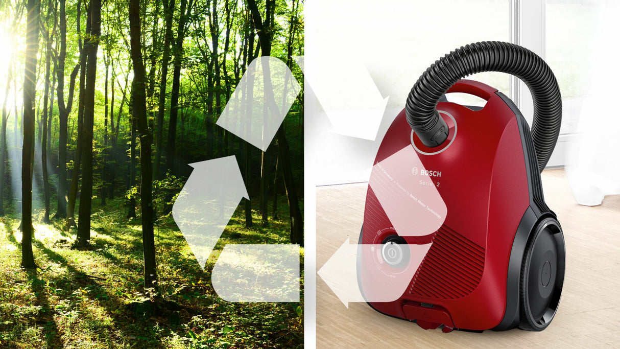 Bosch Serie 2 BGBS2RD1 støvsuger 3,5 L Beholder vakuum Dry 600 W Støvpose