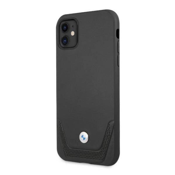 Etui BMW BMHCN61RSWPK iPhone 11 6,1" / Xr sort/sort hårdkasse Læder Perforeret