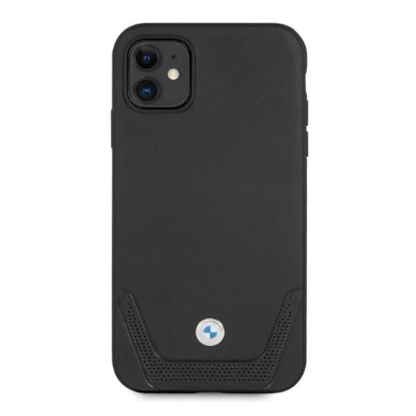 Etui BMW BMHCN61RSWPK iPhone 11 6,1" / Xr sort/sort hårdkasse Læder Perforeret