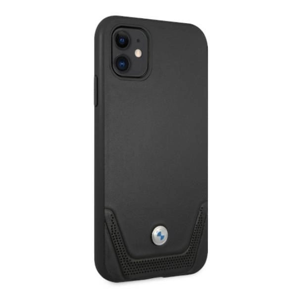 Etui BMW BMHCN61RSWPK iPhone 11 6,1" / Xr sort/sort hårdkasse Læder Perforeret