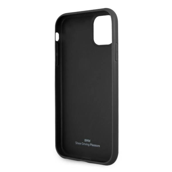 Etui BMW BMHCN61RSWPK iPhone 11 6,1" / Xr sort/sort hårdkasse Læder Perforeret