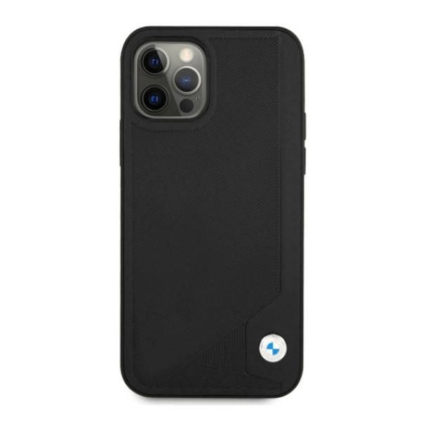 Etui BMW BMHCP12LRCDPK iPhone 12 Pro Max 6,7" sort/sort hårdkasse læder Deboss