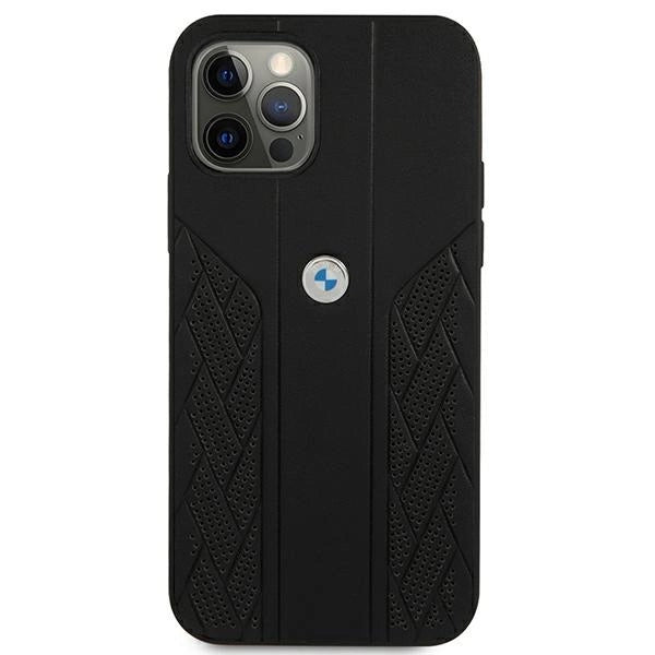Etui BMW BMHCP12LRSPPK iPhone 12 Pro Max 6,7" sort/sort hårdkasse læder Curve perforeret