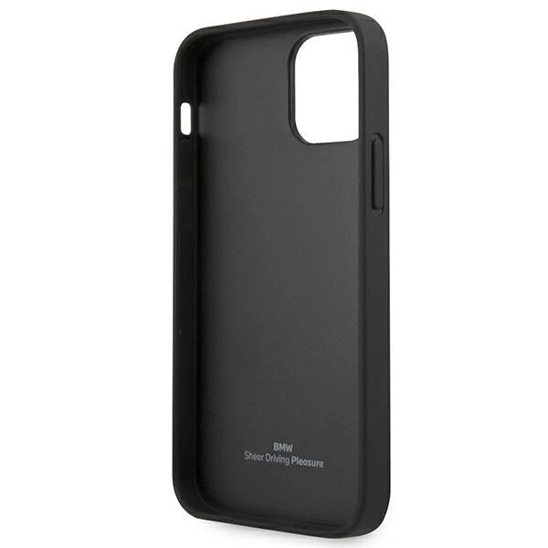 Etui BMW BMHCP12LRSPPK iPhone 12 Pro Max 6,7" sort/sort hårdkasse læder Curve perforeret