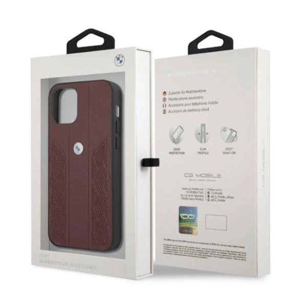 Etui BMW BMHCP12LRSPPR iPhone 12 Pro Max 6,7" rød/rød hårdkasse Læder Curve Perforeret