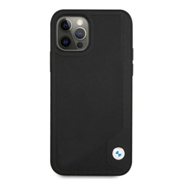 Etui BMW BMHCP12MRCDPK iPhone 12/12 Pro 6,1" sort/sort hardcase læder Deboss