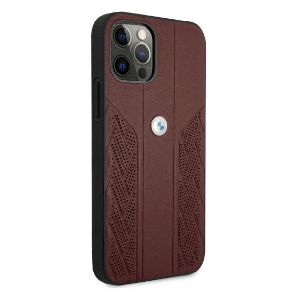 Etui BMW BMHCP12MRSPPR iPhone 12/12 Pro 6,1" rød/rød hårdkasse Læder Curve Perforat