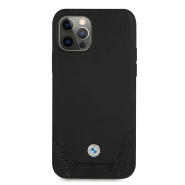 Etui BMW BMHCP12MRSWPK iPhone 12/12 Pro 6,1" sort/sort hårdkasse Læder Perforeret