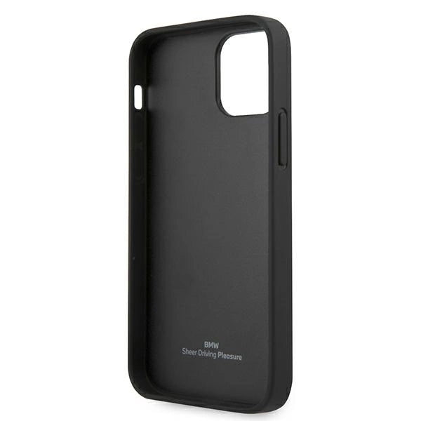 Etui BMW BMHCP12SRCDPK iPhone 12 mini 5,4 "sort/sort hårdkasse læder Deboss