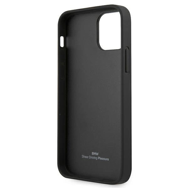 Etui BMW BMHCP12SRSPPK iPhone 12 mini 5,4 "sort/sort hårdkasse læder Curve perforeret