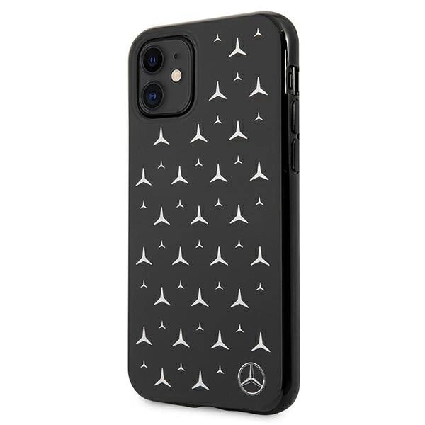 Mercedes MEHCN61ESPBK iPhone 11 6,1" / Xr sort/sort hardcase Silver Stars mønster