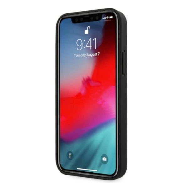 Mercedes MEHCP12LCDOBK iPhone 12 Pro Max 6,7" sort/sort hårdkasse Ledret perforeret område