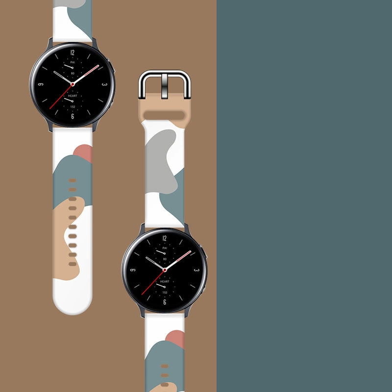 Strap Moro til Samsung Galaxy Watch 45 / 46 / 47 mm silikone armbånd ur band - mønster 2