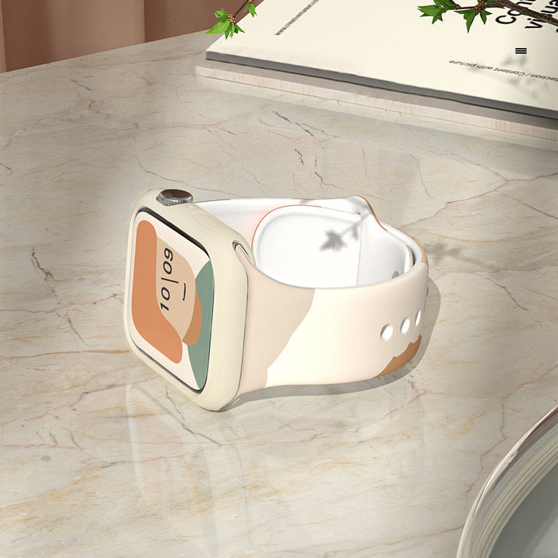 Silicone Strap Moro Watch Armbånd Band til Apple Watch 42 / 44 / 45 / 49 mm - mønster 1