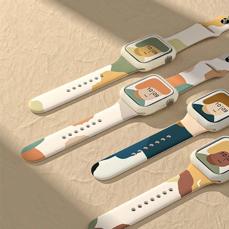 Silicone Strap Moro Watch Armbånd Band til Apple Watch 38 / 40 / 41 mm - mønster 1