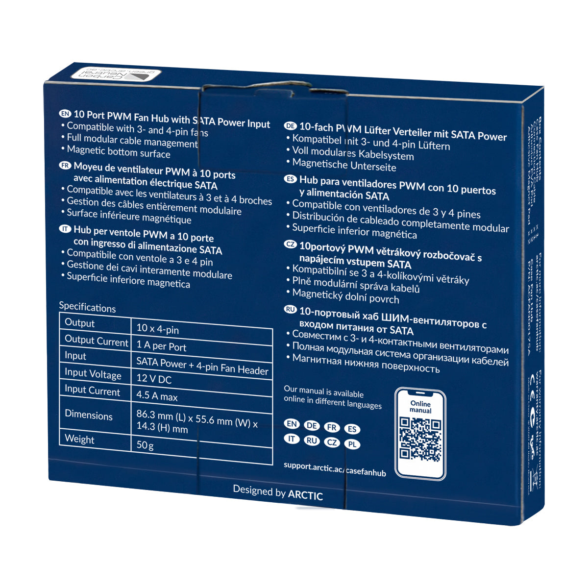 ARCTIC Systemblæserhub 1-pack Sort