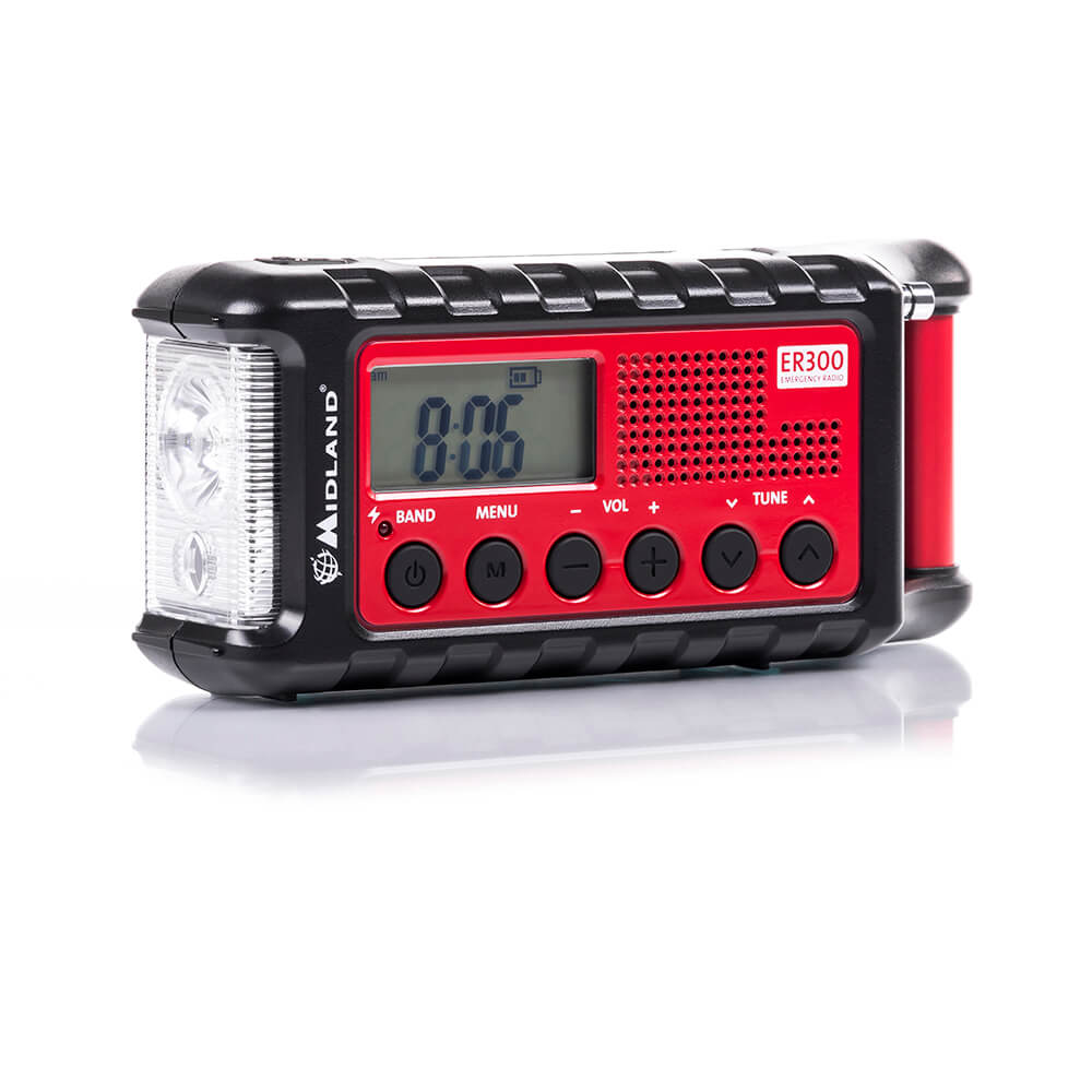 Midland Emergency Radio Power Bank Er300 Red Black
