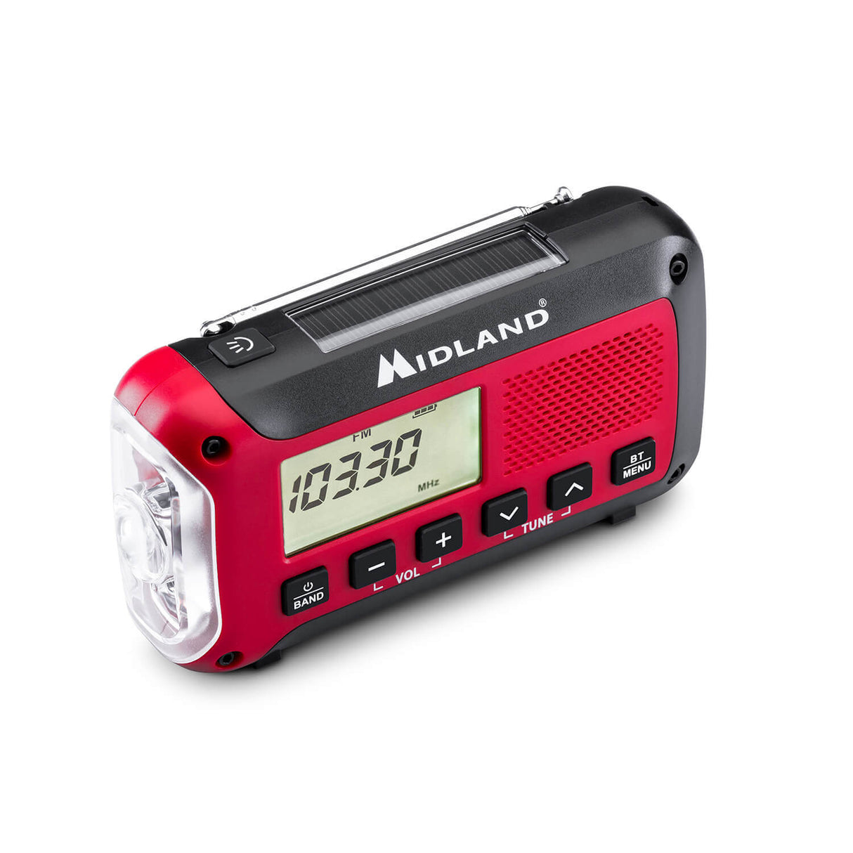 Midland Emergency Radio Power Bank Er250 Bt Red Black