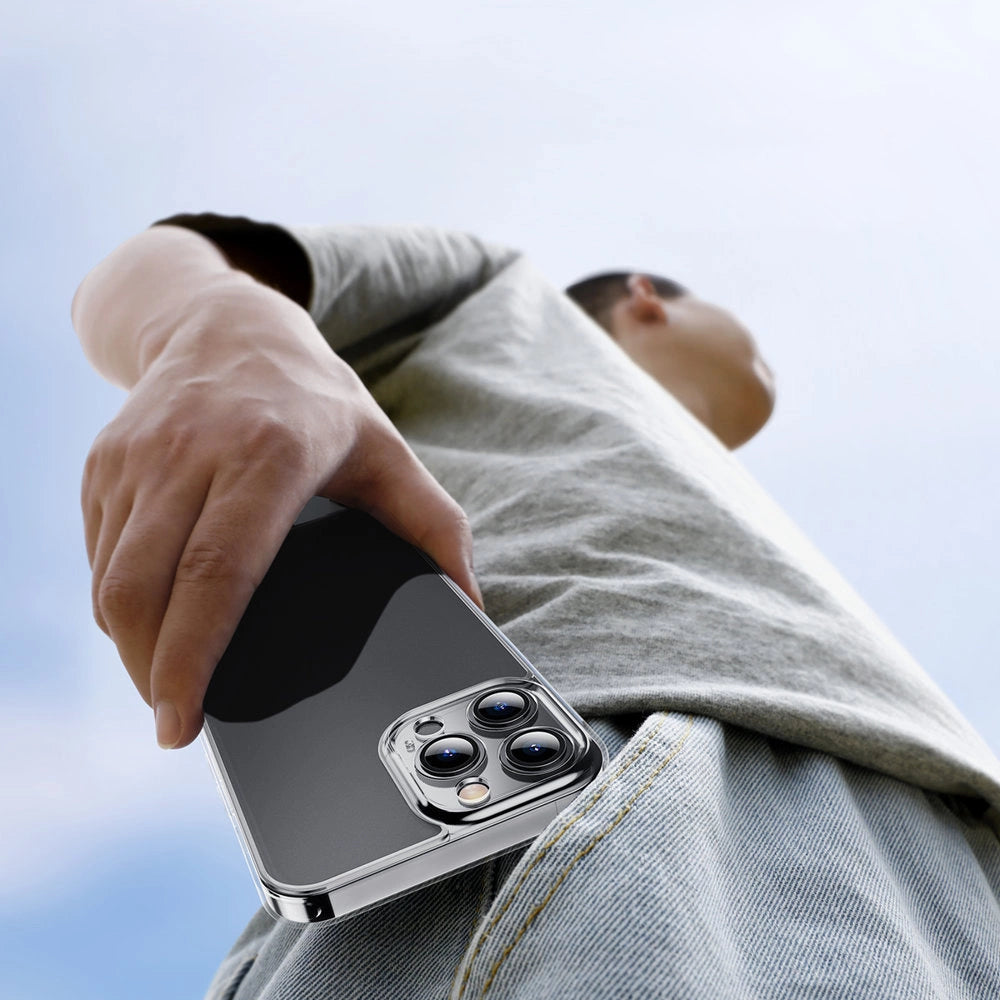 Baseus Frosted Glass Case Cover til iPhone 13 Pro Max Hard Cover med Gel Frame Transparent (ARWS000202)