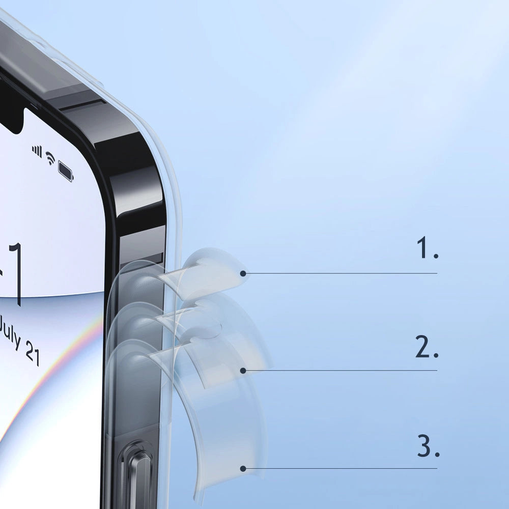 Baseus Frosted Glass Case Cover til iPhone 13 Pro Hard Cover med Gel Frame sort (ARWS000401)