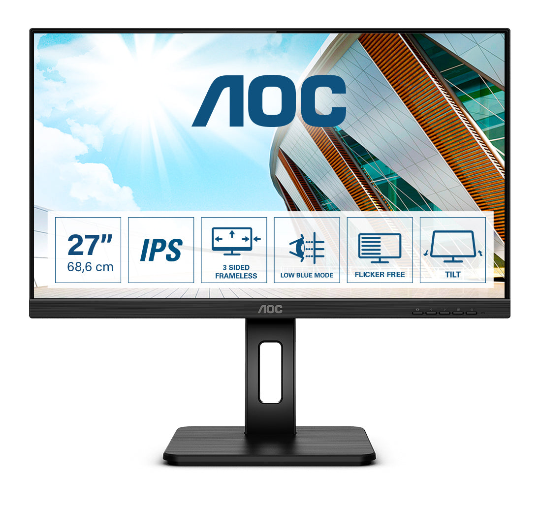 AOC P2 27P2Q LED display 68,6 cm (27") 1920 x 1080 pixel Fuld HD Sort