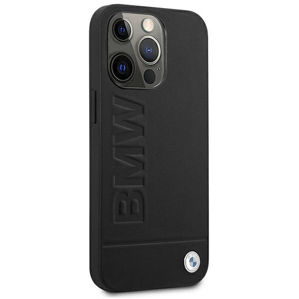 Etui BMW BMHCP13XSLLBK iPhone 13 Pro Max 6,7" sort/sort hårdkasse Signatur Logo Aftryk