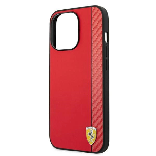 Ferrari FESAXHCP13XRE iPhone 13 Pro Max 6.7" rød/rød hardcase On Track Carbon Stripe
