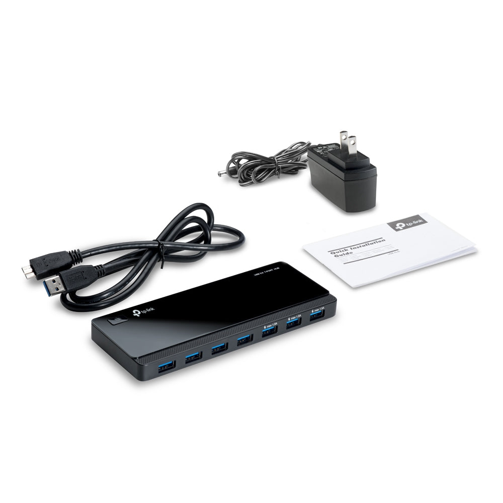 TP-Link UH700 interface hub USB 3.2 Gen 1 (3.1 Gen 1) Micro-B 5000 Mbit/s Sort