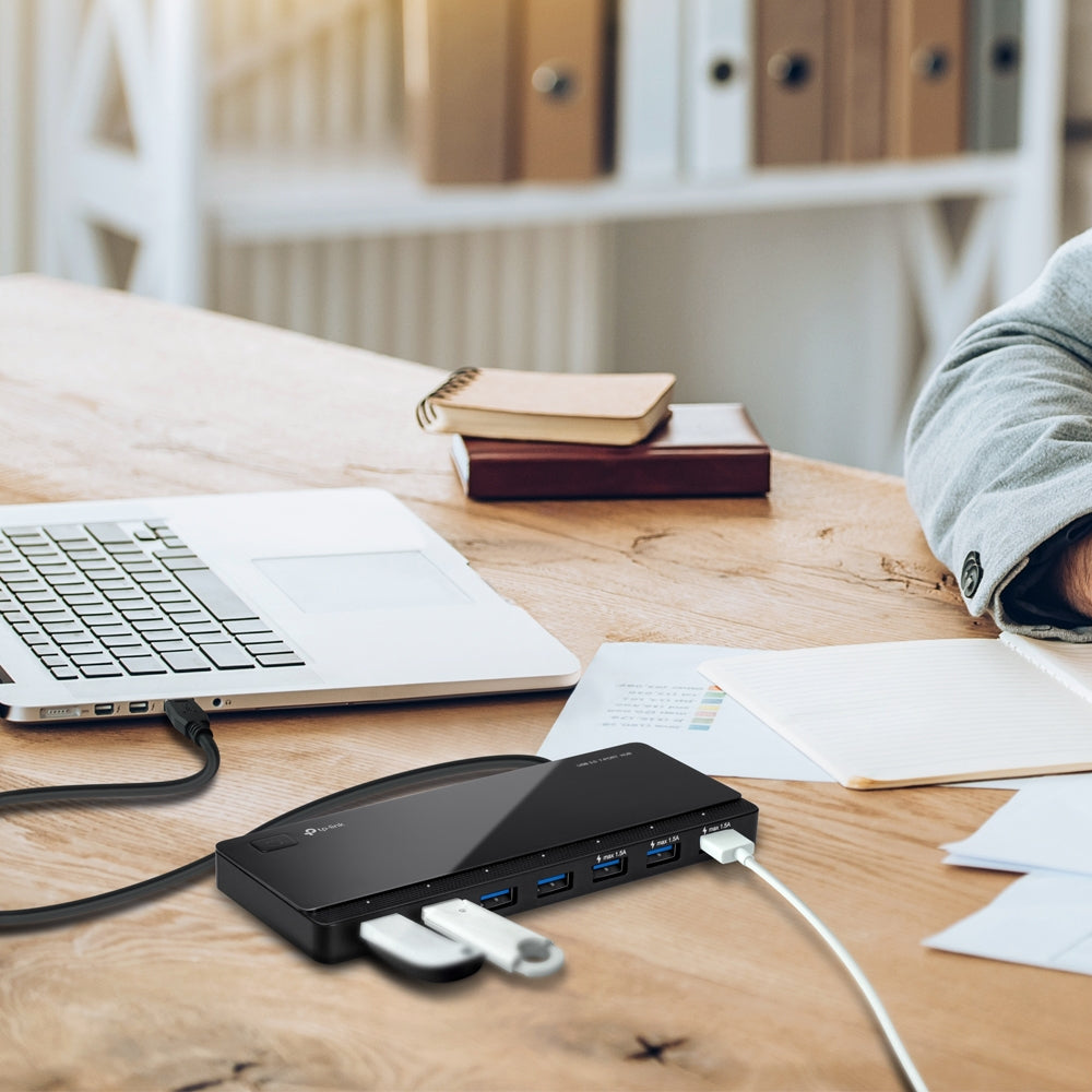 TP-Link UH700 interface hub USB 3.2 Gen 1 (3.1 Gen 1) Micro-B 5000 Mbit/s Sort