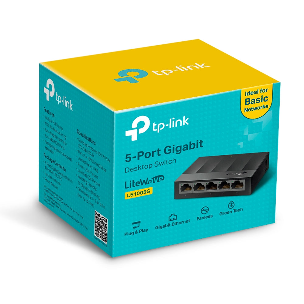 TP-Link LS1005G netværksswitch Ikke administreret Gigabit Ethernet (10/100/1000) Sort