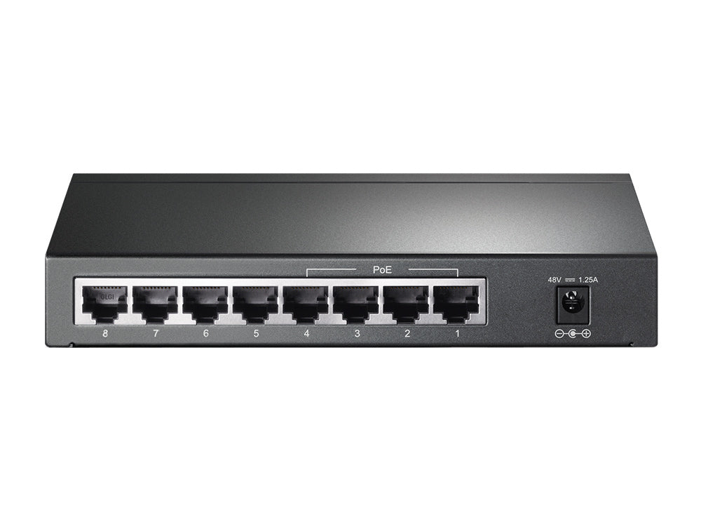 TP-Link TL-SG1008P netværksswitch Ikke administreret Gigabit Ethernet (10/100/1000) Strøm over Ethernet (PoE) Hasselnød